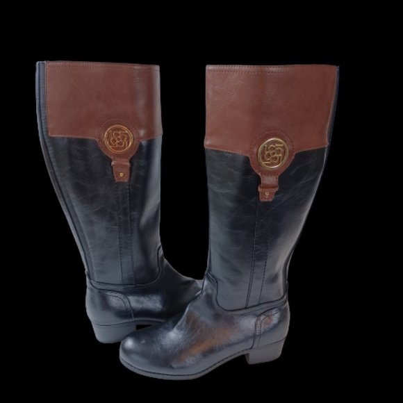LIZ CLAIBORNE Tilia Tall Wide Calf Riding Boots 7.5 Wide - Picture 2 of 11